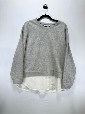 Reitmans White Button Down Shirt XL Cotton Blend Preppy Academia Top